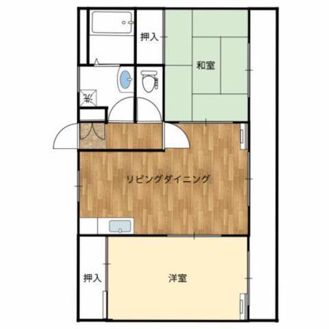 ぐらんしゅるS(2LDK/2階)の間取り写真