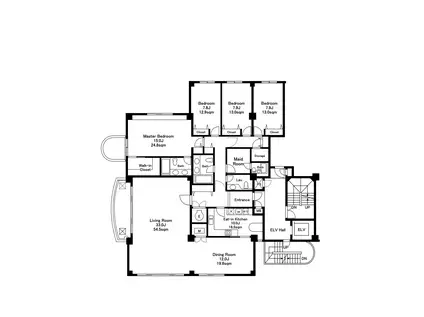 カサ元麻布(4LDK/2階)の間取り写真