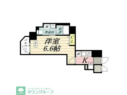 マリオン錦糸町(1K/5階)の間取り写真