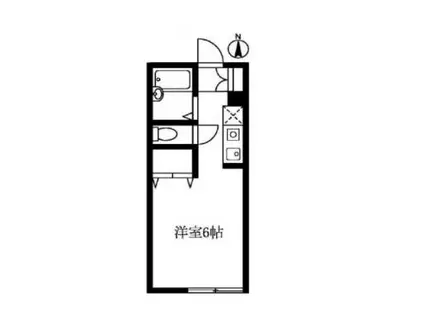 メゾンドエスポワール(ワンルーム/1階)の間取り写真