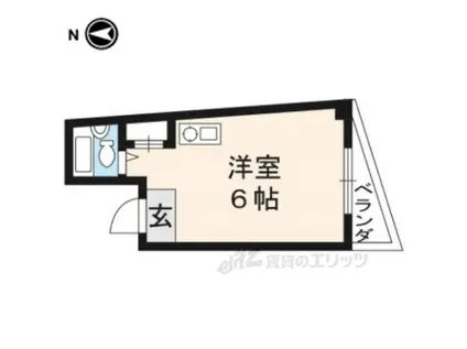 GREENCITY清水(ワンルーム/3階)の間取り写真