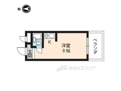 スクエア20(ワンルーム/1階)の間取り写真