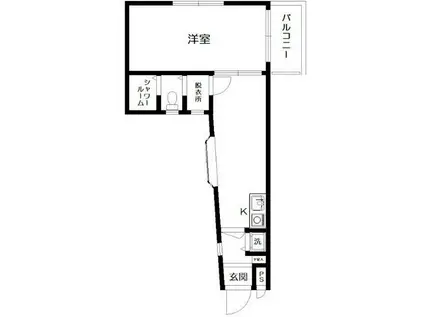 プレビュー川口(1DK/2階)の間取り写真