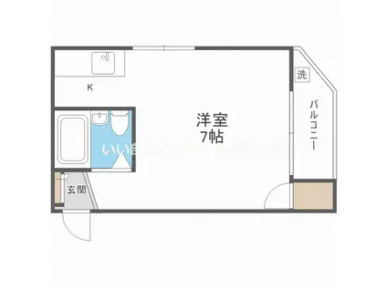 プレアール中桜塚(2DK/2階)の間取り写真