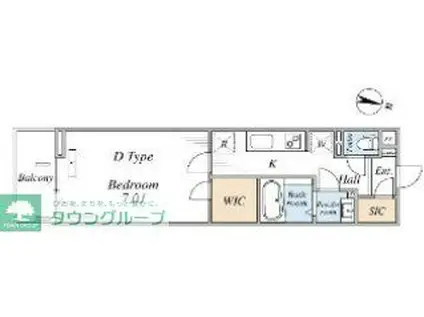 リブリ・西横浜II(1K/2階)の間取り写真