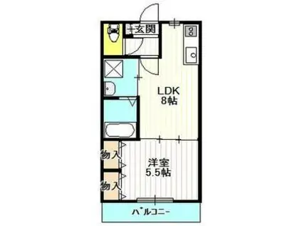 アリストコート明石・大久保(1LDK/3階)の間取り写真