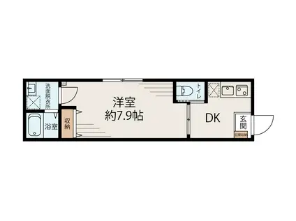 CIEL北赤羽(1K/1階)の間取り写真