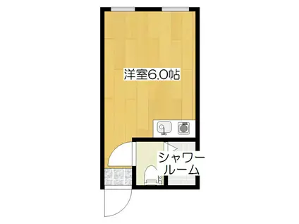 ルンルンPART3(ワンルーム/2階)の間取り写真