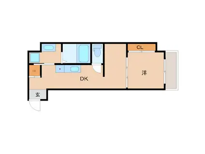 サンマリノ尼崎(1K/6階)の間取り写真