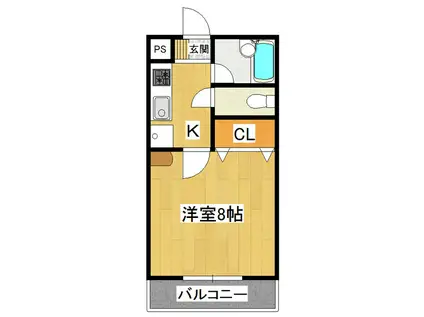 RCA-I(1K/3階)の間取り写真