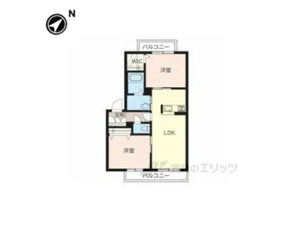フェリオ城山台イースト(2LDK/3階)の間取り写真