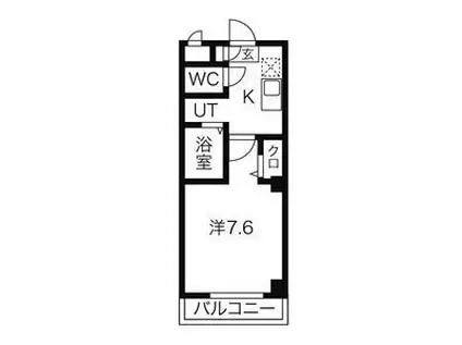 アミュズマン亀城(1K/3階)の間取り写真