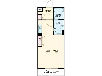 ガーデンコート(ワンルーム/1階)の間取り写真