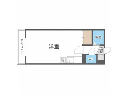 ホワイトパレス(ワンルーム/4階)の間取り写真