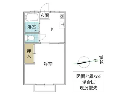 セヤハイツ(1K/2階)の間取り写真