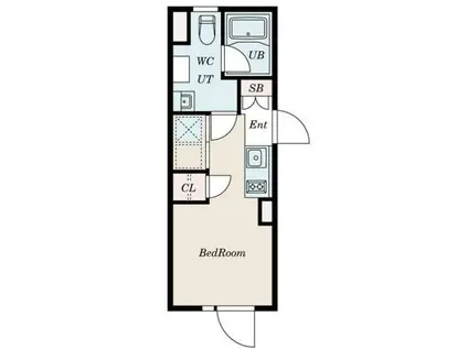 パセオ市谷台町I(ワンルーム/2階)の間取り写真