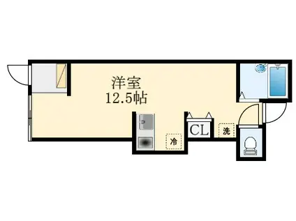 カーサレガロ(ワンルーム/2階)の間取り写真