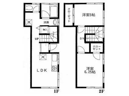 上安松サイトーハウス(2LDK/1階)の間取り写真