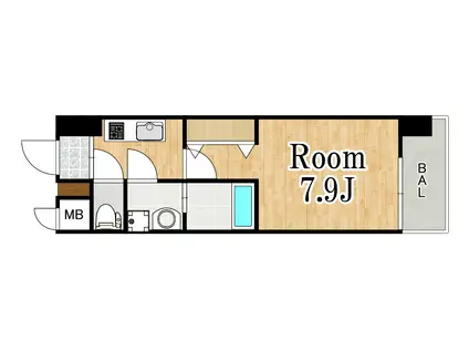 アドバンス新大阪V(1K/14階)の間取り写真