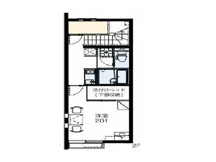 レオネクストパレス市場(1K/2階)の間取り写真