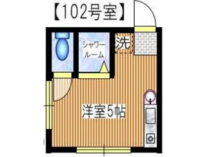 シエスタミント(ワンルーム/1階)の間取り写真