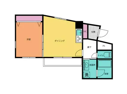 プリザーヴ中村橋II(1LDK/4階)の間取り写真