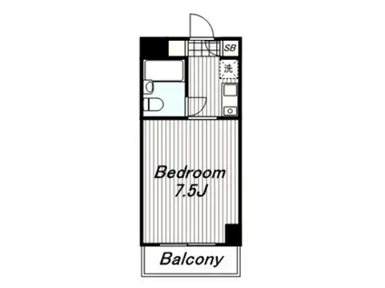 TIKビル ティーアイケービル(1K/4階)の間取り写真