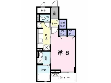 サンリット スクエア(1K/3階)の間取り写真