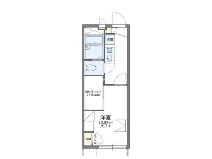 レオパレスアイレックスハイム(1K/1階)の間取り写真