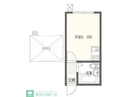 R-鎌倉(1K/1階)の間取り写真