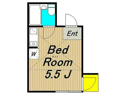 LULU.SASAZUKA(ワンルーム/3階)の間取り写真