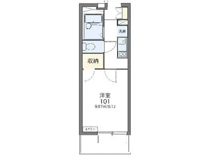 レオパレスTY ベルツリー(1K/1階)の間取り写真