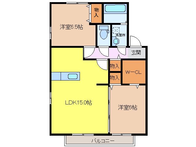 リバーサイドスワ(2LDK/2階)の間取り写真