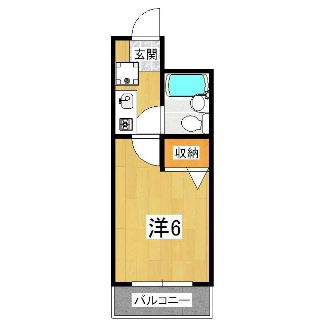エクラ山科(1K/1階)の間取り写真