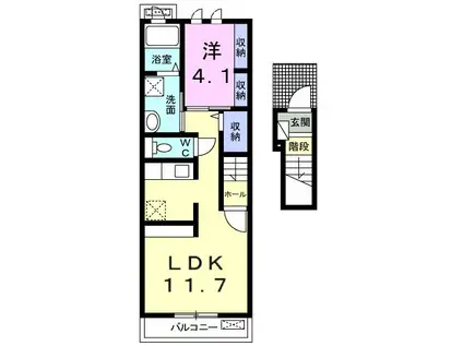 サンリット(1LDK/2階)の間取り写真