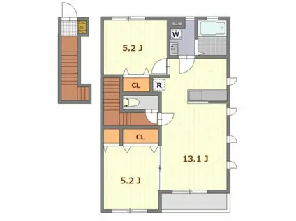 サンセリテ(2LDK/2階)の間取り写真