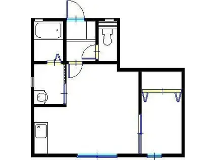 コンフォート宇佐崎(1LDK/2階)の間取り写真