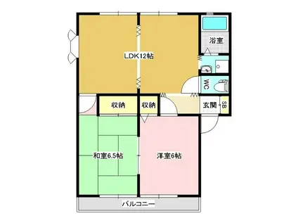 サンライフ希望(2LDK/1階)の間取り写真