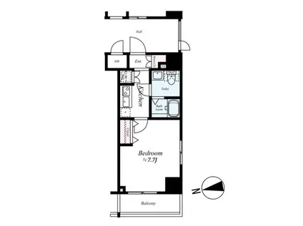 エスリード芝浦ベイサイド(1K/3階)の間取り写真