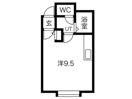 ルージュエール豊四季(1K/2階)の間取り写真