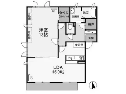 GRANCEED寿(1LDK/1階)の間取り写真