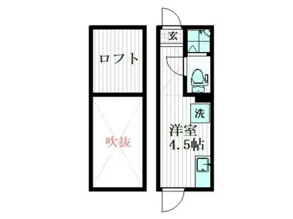 リアナ上石神井アパートメント(ワンルーム/2階)の間取り写真