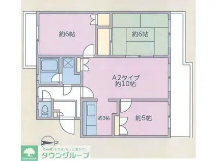 ヒルサイド梶ヶ谷(3LDK/1階)の間取り写真