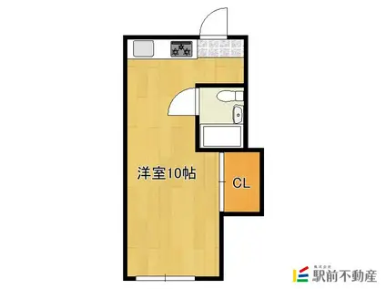 メゾン・ド・KUME(ワンルーム/3階)の間取り写真