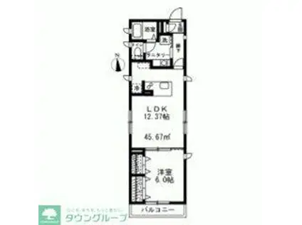 K・Mハウス(1LDK/3階)の間取り写真