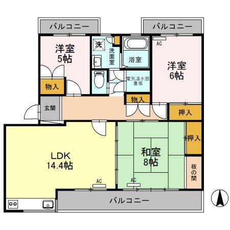 TBNレジデンス(3LDK/3階)の間取り写真