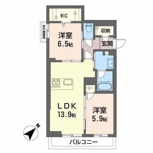 サンシャイン(2LDK/3階)の間取り写真