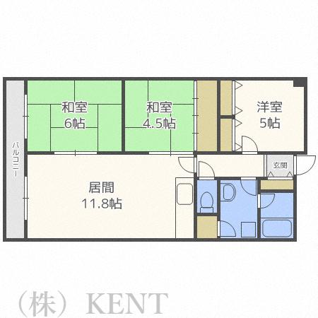 サンアイロヤール88(3LDK/7階)の間取り写真