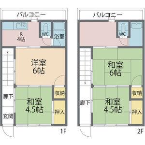 前田文化A棟(4K/1階)の間取り写真