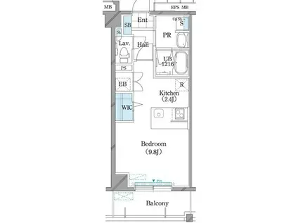 ホーリーフォート南平岸(1K/1階)の間取り写真